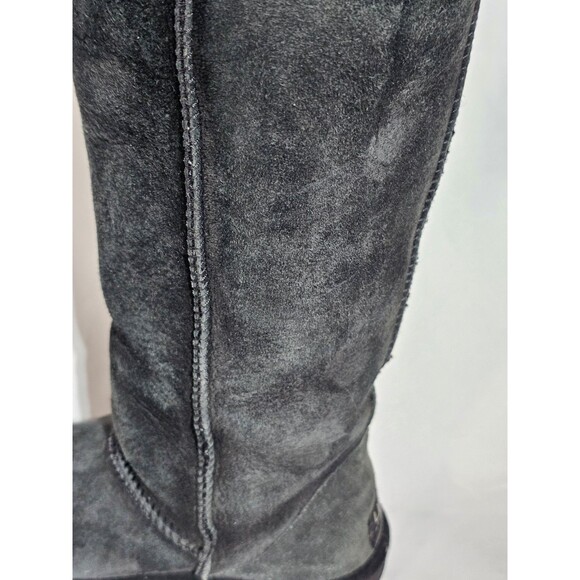UGG Australia Boots Women's Classic Tall Boots Black Size 7 Leather Sheepskin - Picture 6 of 14